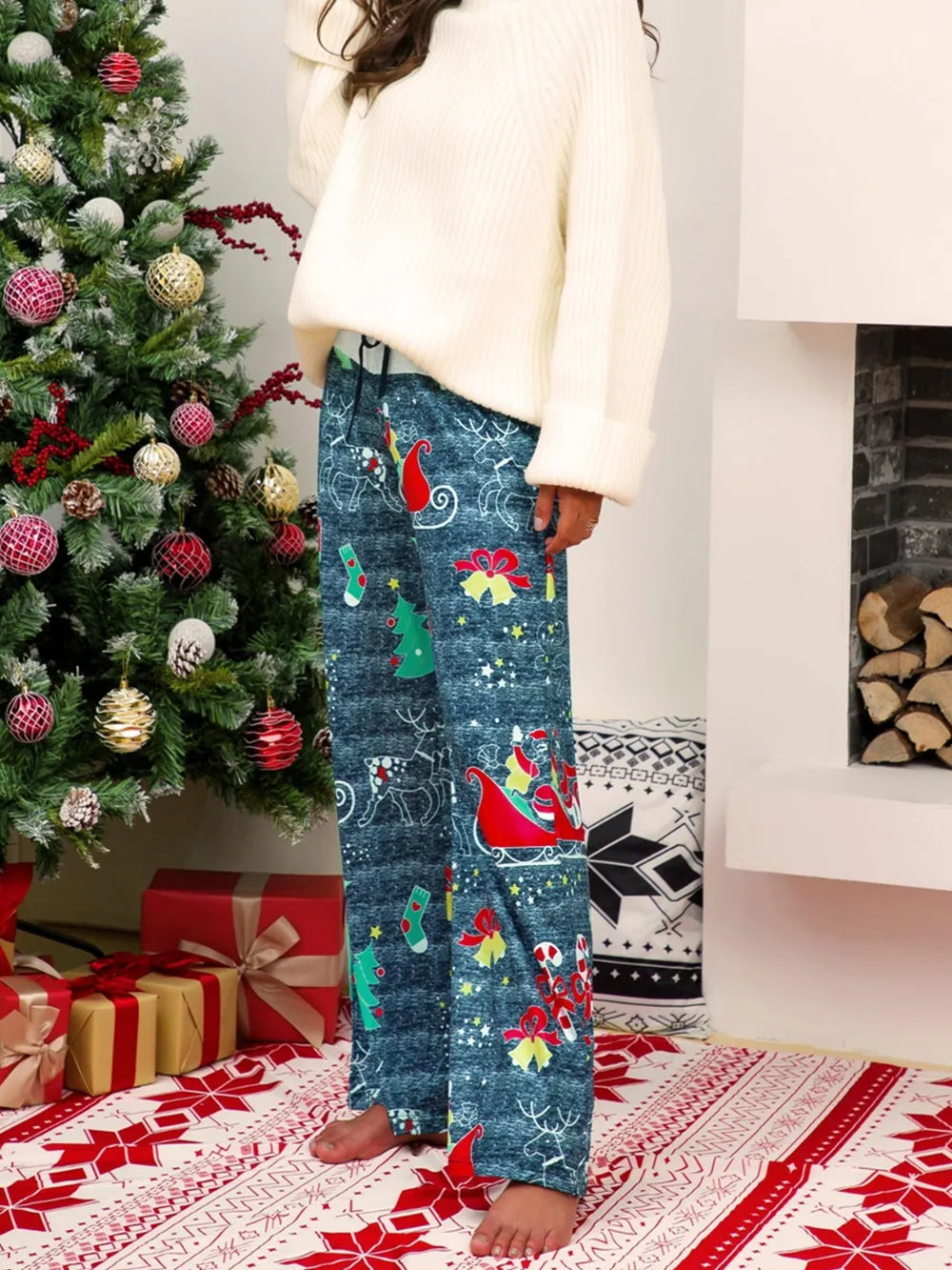Christmas Straight Leg Pants – Trendsi | ClozArt