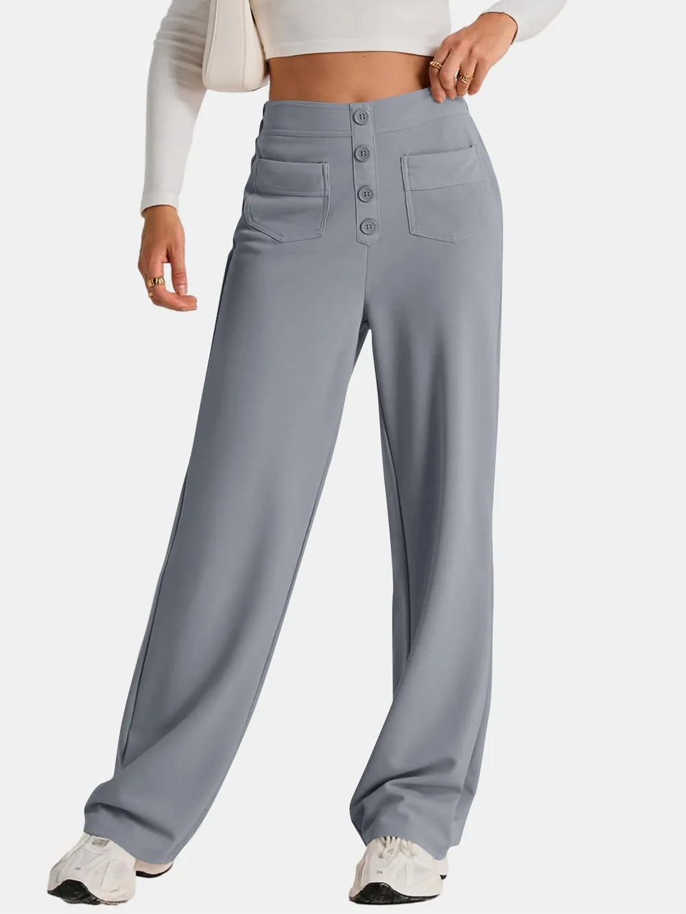 High Waist Wide Leg Pants – Trendsi | ClozArt
