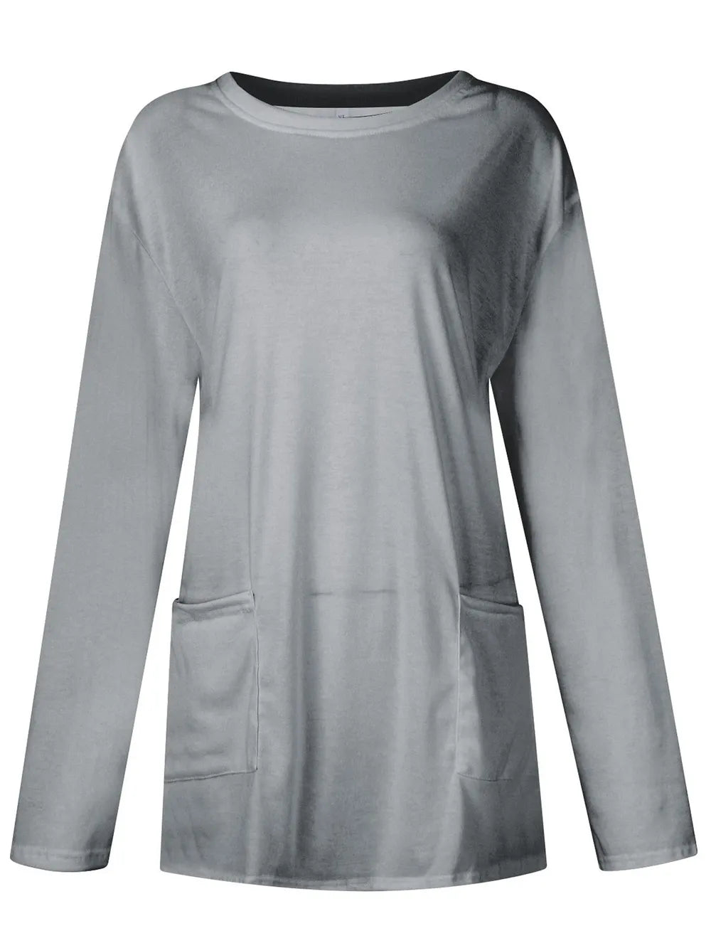Full Size Pocketed Round Neck Long Sleeve T-Shirt – Trendsi | ClozArt