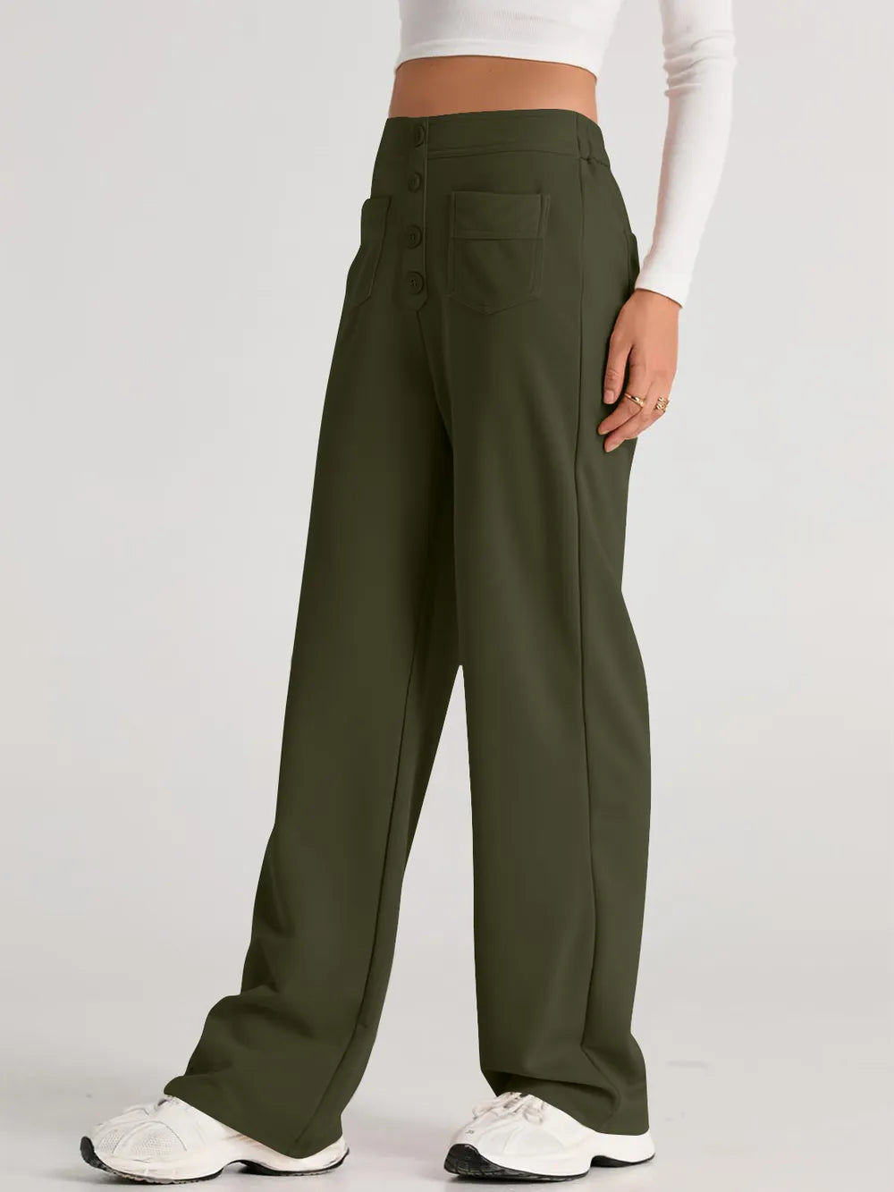 High Waist Wide Leg Pants – Trendsi | ClozArt