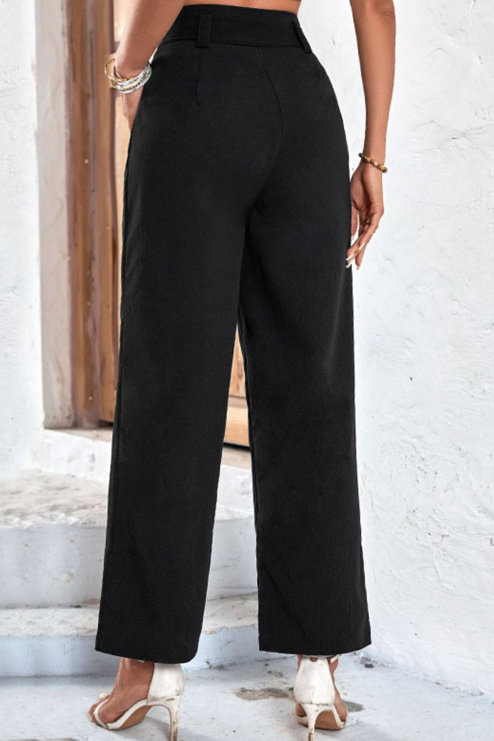 Perfee Belted High-Rise Wide Leg Pants – Trendsi | ClozArt