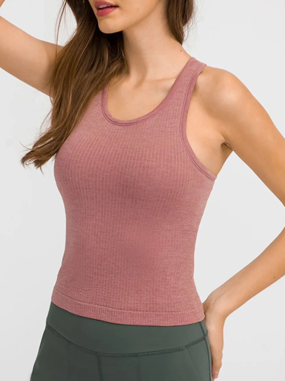 Millennia Round Neck Racerback Active Tank – Trendsi | ClozArt