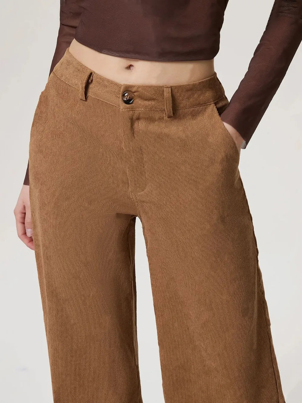 Wide Leg Pants with Pockets – Trendsi | ClozArt