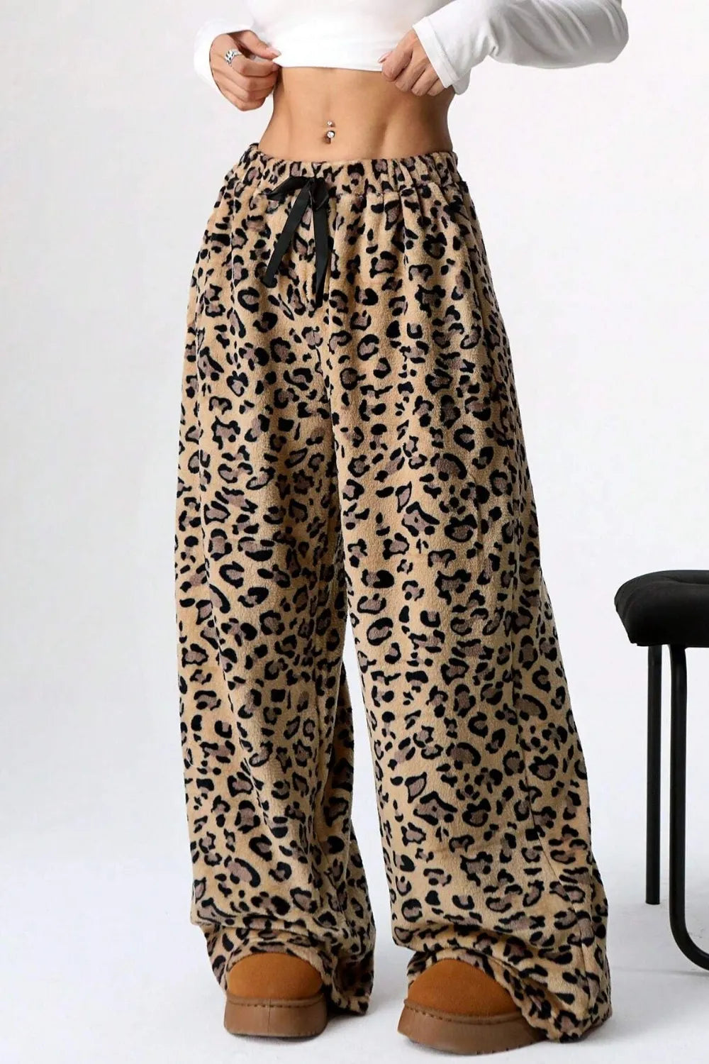 Leopard Wide Leg Pants – Trendsi | ClozArt