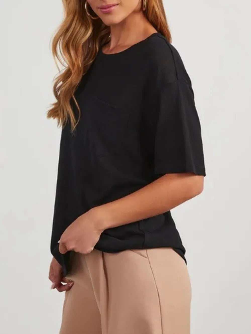 Round Neck Half Sleeve T-Shirt – Trendsi | ClozArt