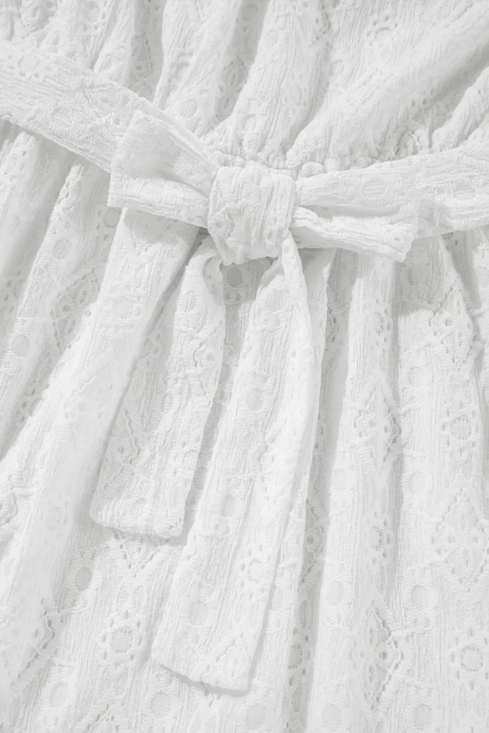 Lace Sleeveless Tied Waist Mini Dress – Trendsi | ClozArt