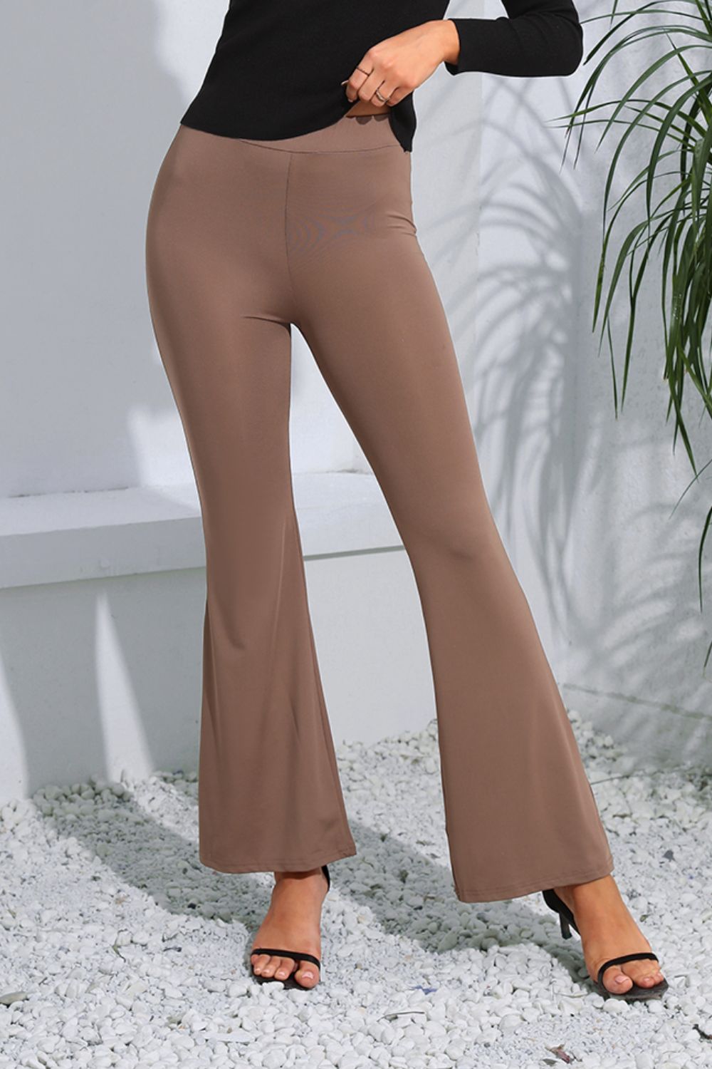 High Waist Long Flare Pants – Trendsi | ClozArt