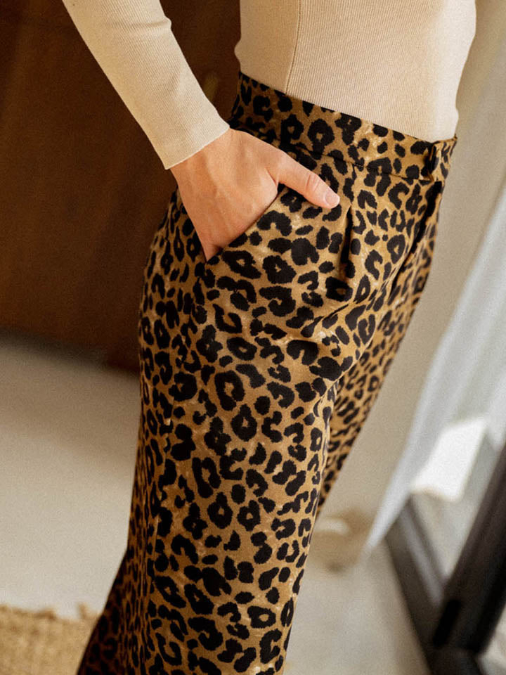 Leopard Wide Leg Pants – Trendsi | ClozArt