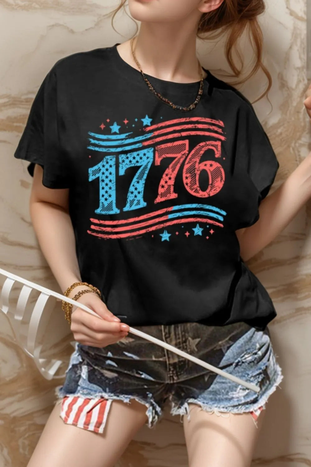 Graphic Round Neck Short Sleeve T-Shirt – Trendsi | ClozArt