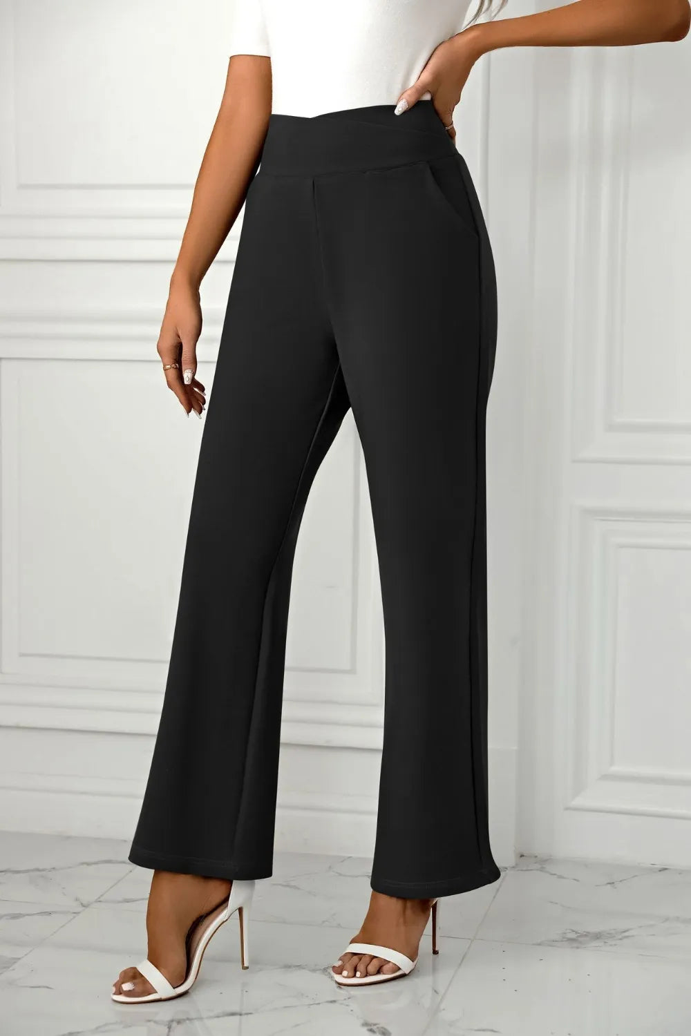 High Waist Straight Leg Pants – Trendsi | ClozArt