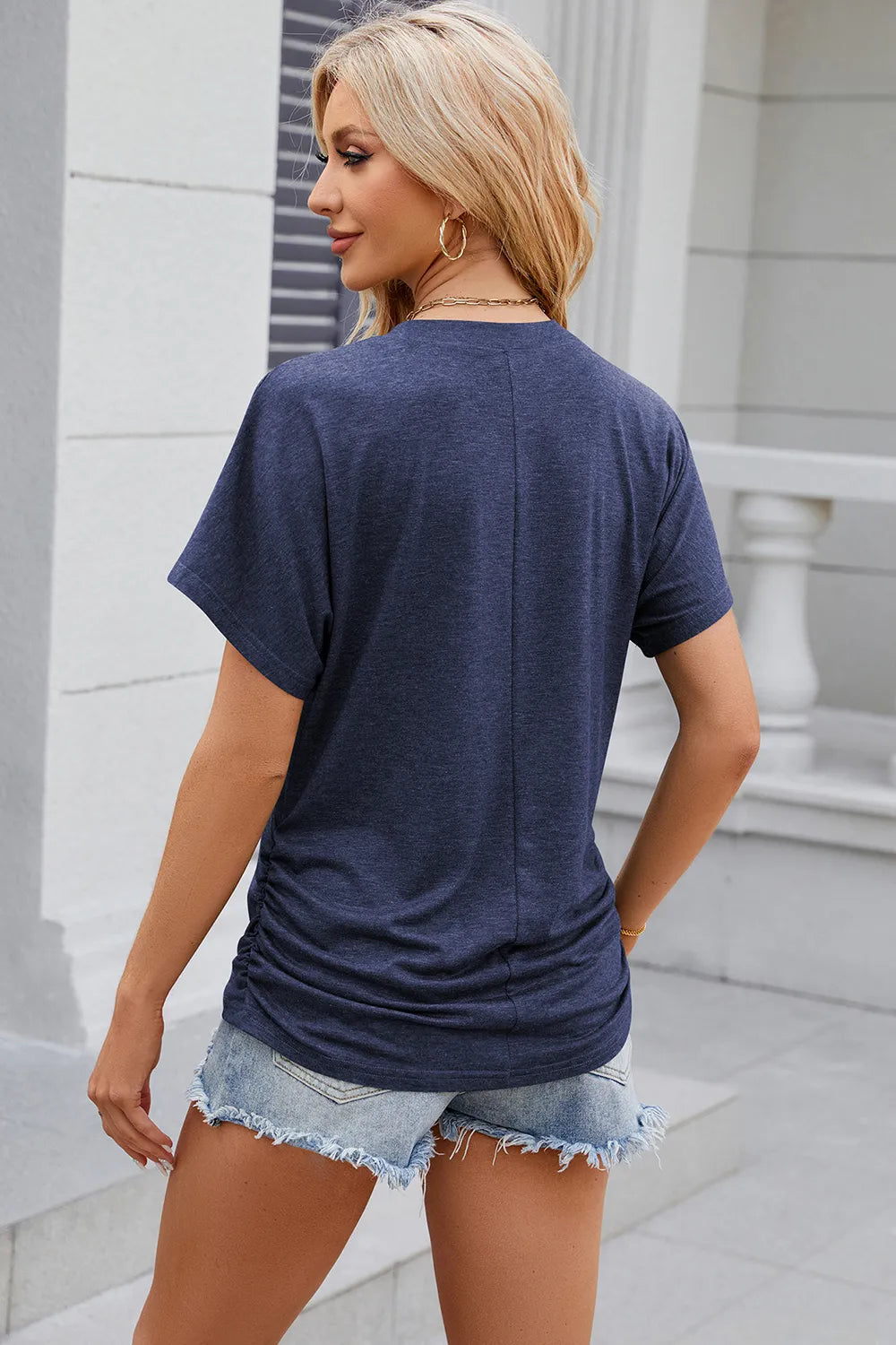 Round Neck Flutter Sleeve T-Shirt – Trendsi | ClozArt