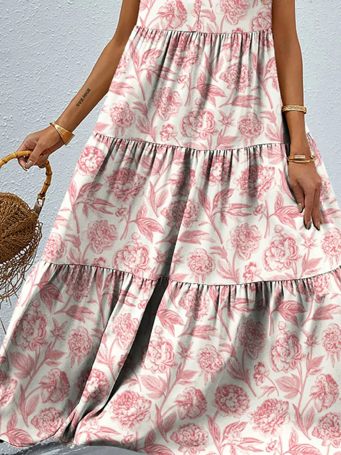Floral Tiered Maxi Tank Dress – Trendsi | ClozArt