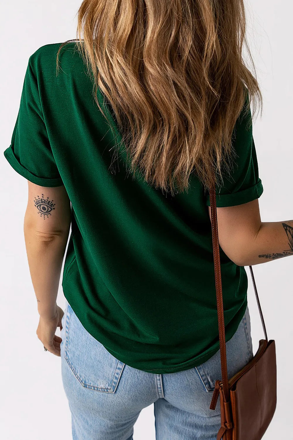 LUCKY Round Neck Short Sleeve T-Shirt – Trendsi | ClozArt