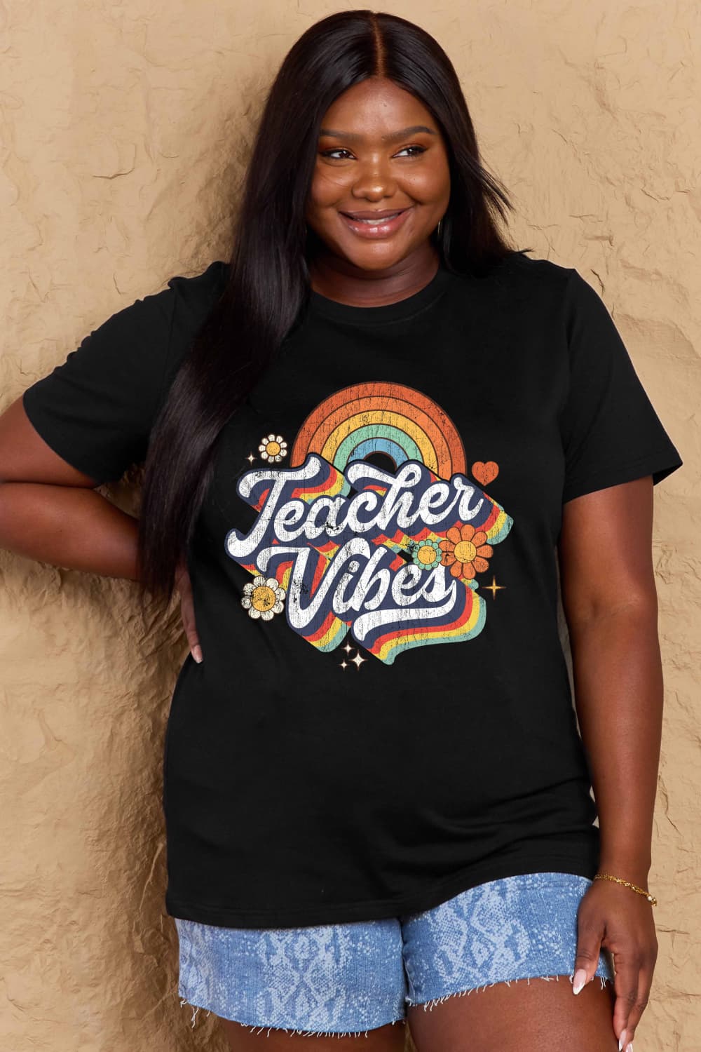 Simply Love Full Size TEACHER VIBES Graphic Cotton T-Shirt – Trendsi | ClozArt