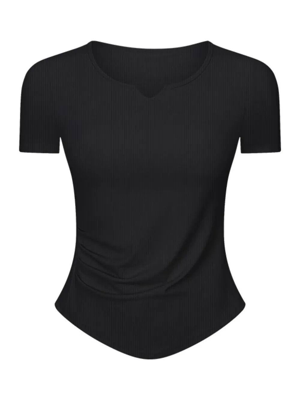 Millennia Notched Short Sleeve Active T-Shirt – Trendsi | ClozArt