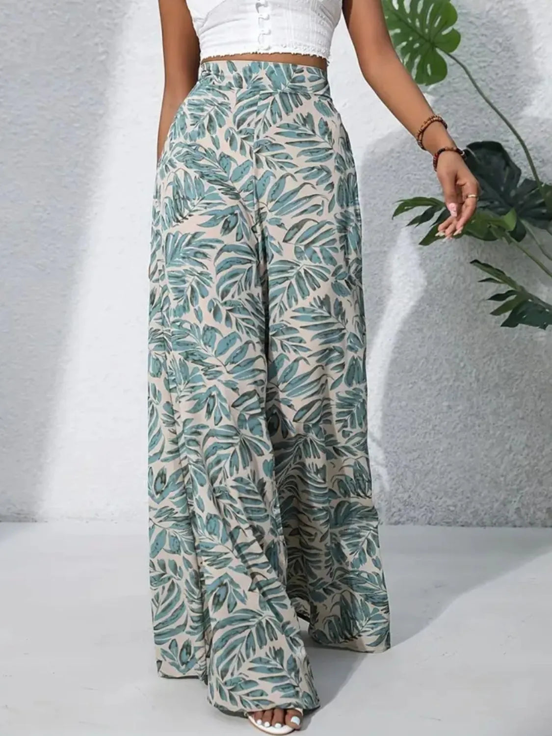 Printed High Waist Wide Leg Pants – Trendsi | ClozArt