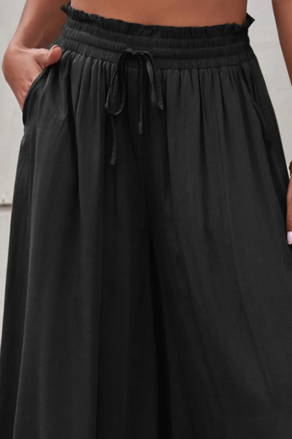 Drawstring Waist Wide Leg Pants – Trendsi | ClozArt