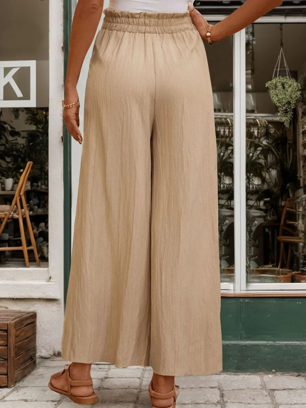 Perfee Frill Wide Leg Pants – Trendsi | ClozArt
