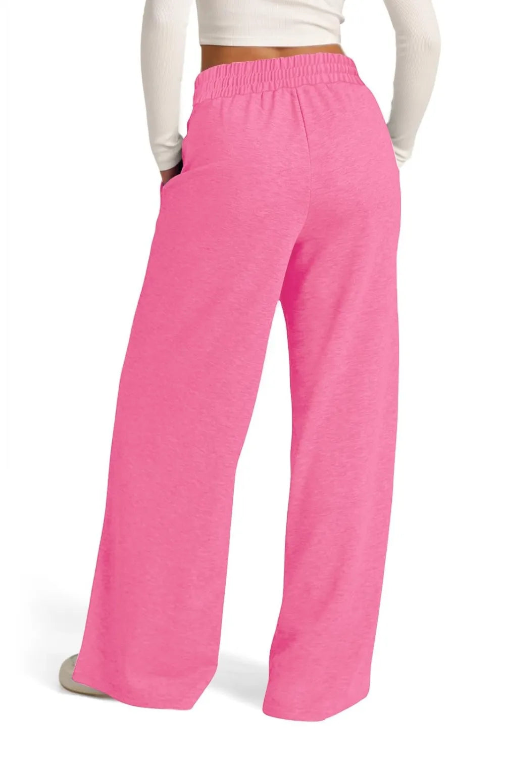 Drawstring Elastic Waist Wide Leg Pants – Trendsi | ClozArt