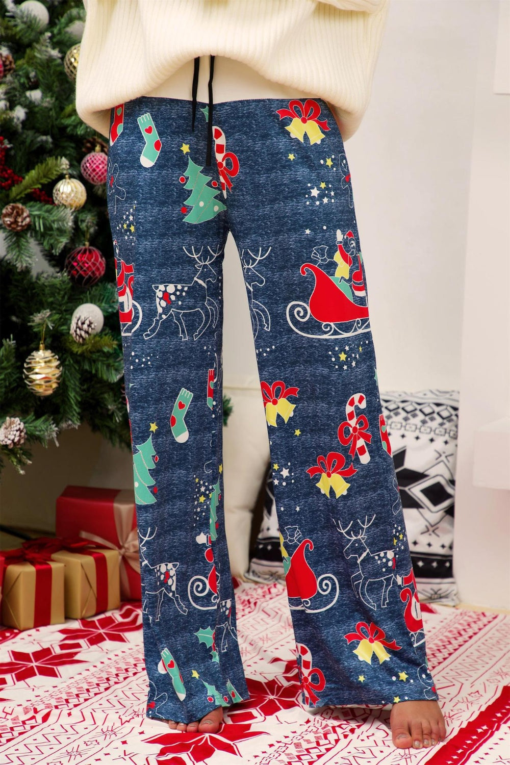 Christmas Straight Leg Pants – Trendsi | ClozArt