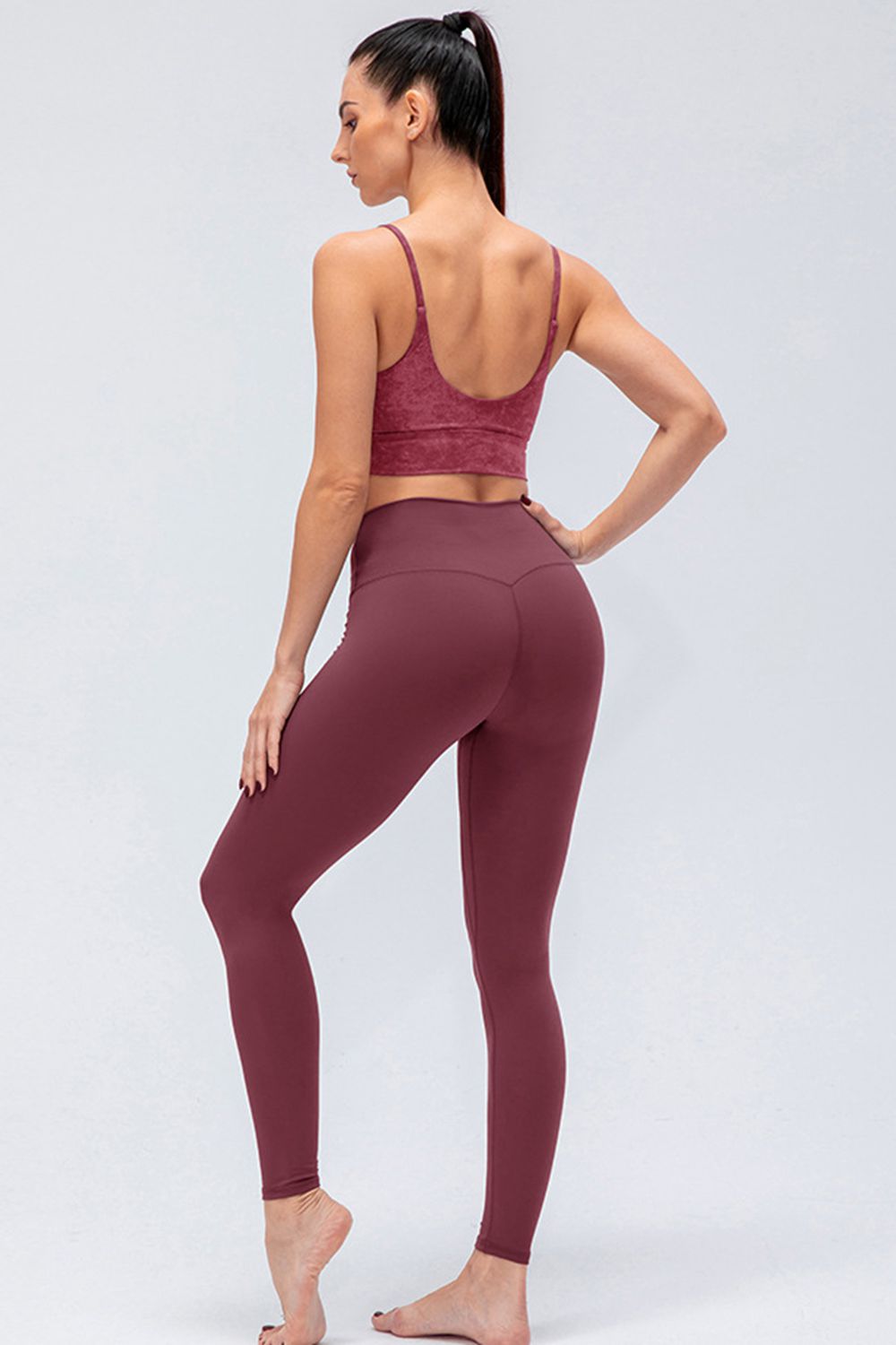Wide Waistband Slim Fit Active Leggings – Trendsi | ClozArt