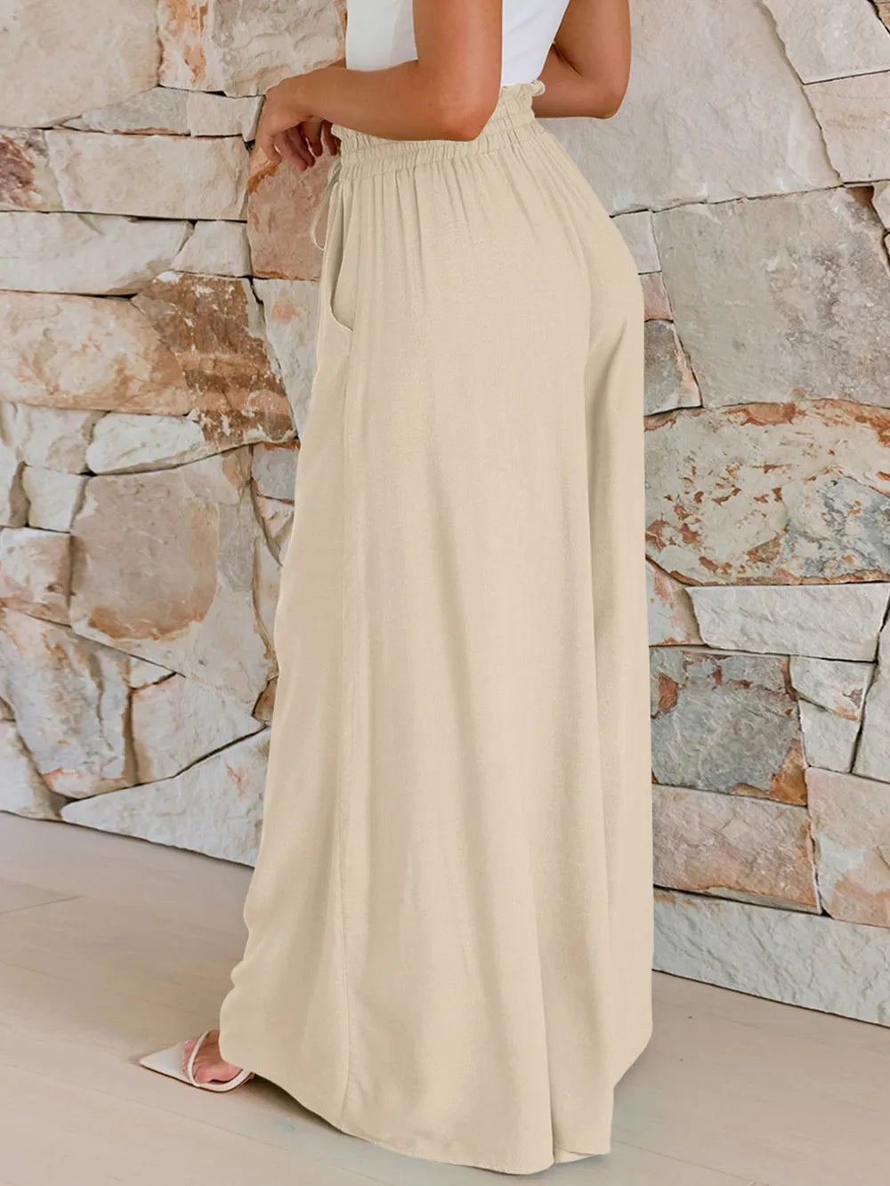 Drawstring Wide Leg Pants with Pockets – Trendsi | ClozArt