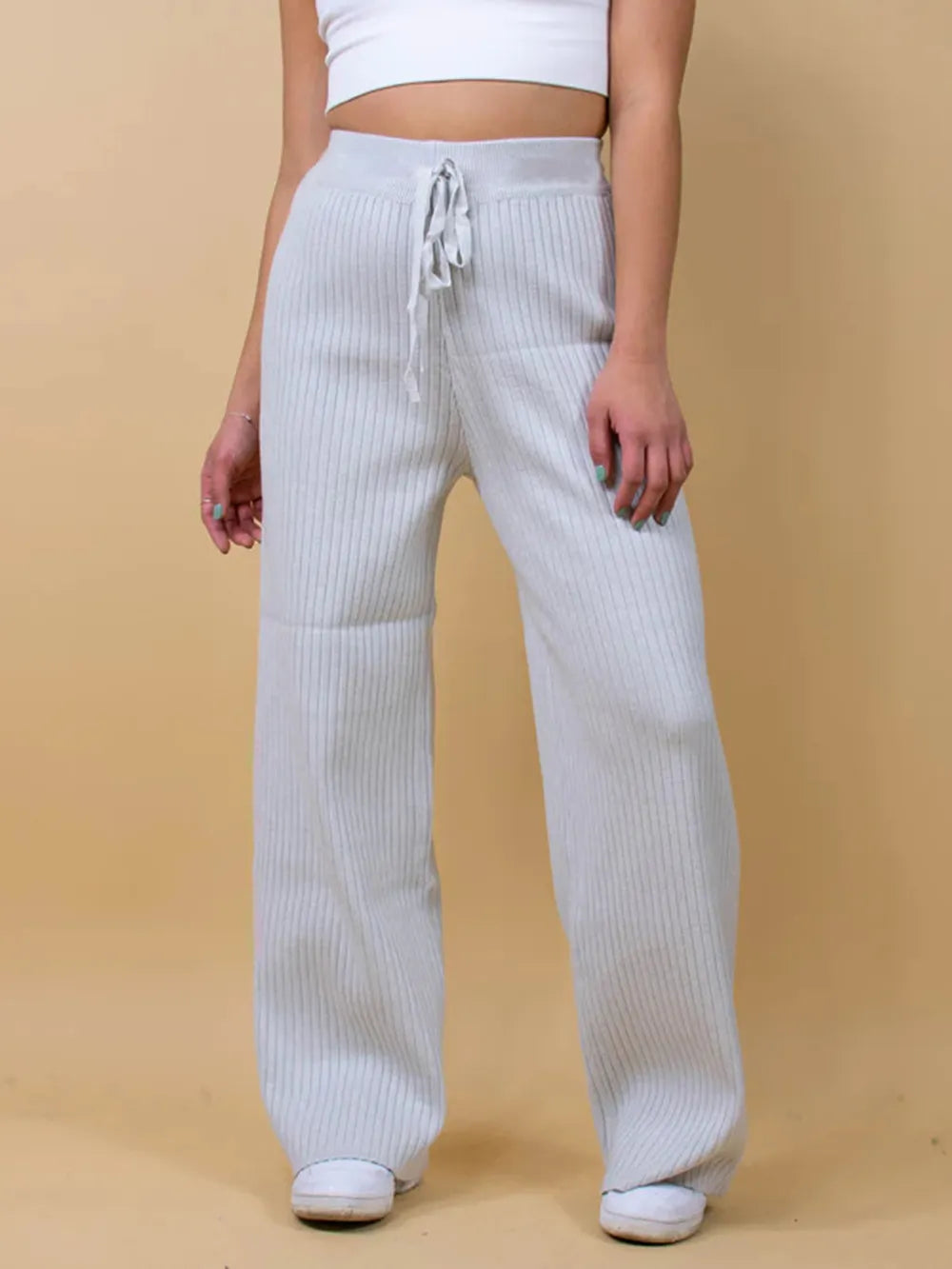 Ribbed Wide Leg Sweater Pants – Trendsi | ClozArt