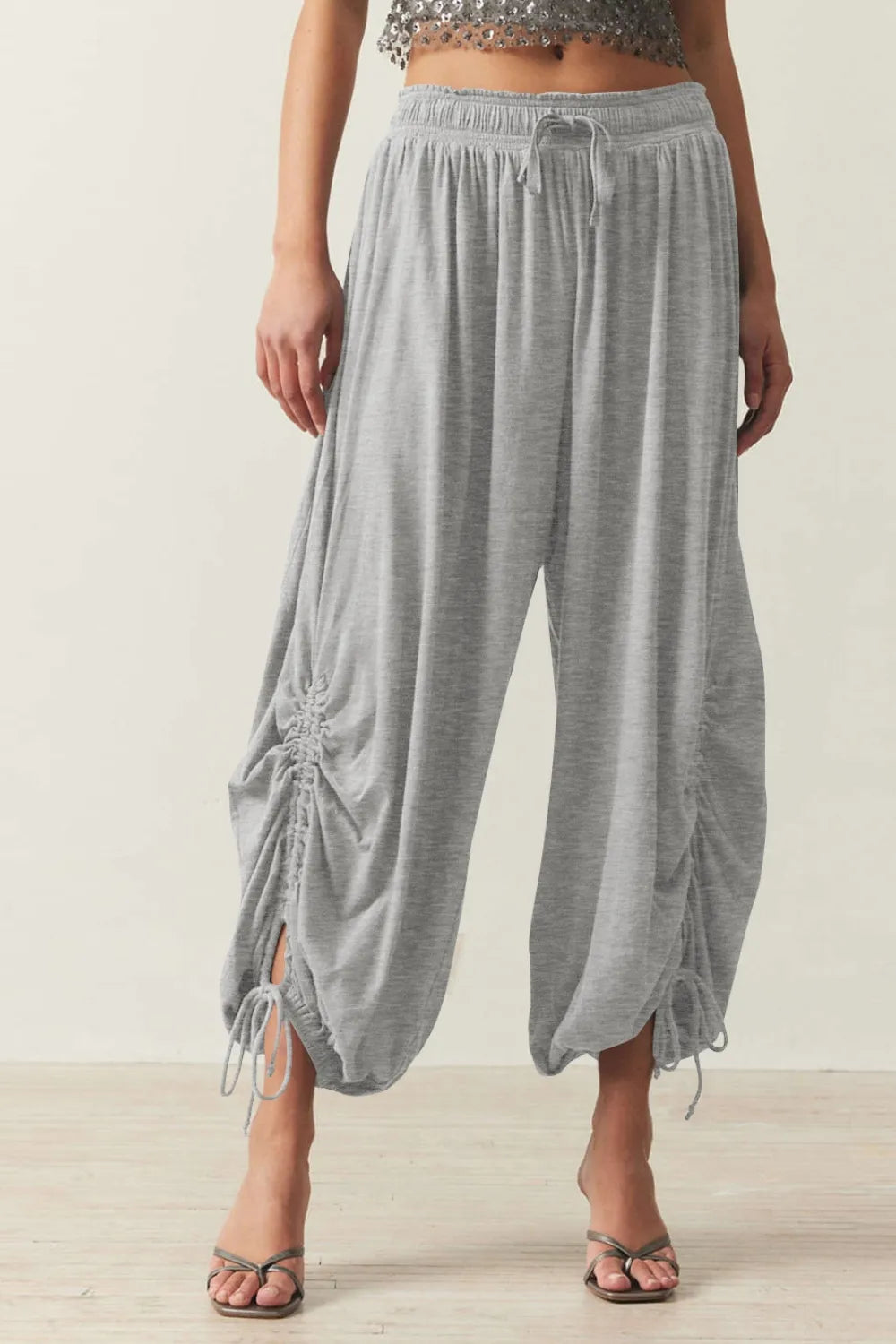 Drawstring Ruched Pants – Trendsi | ClozArt