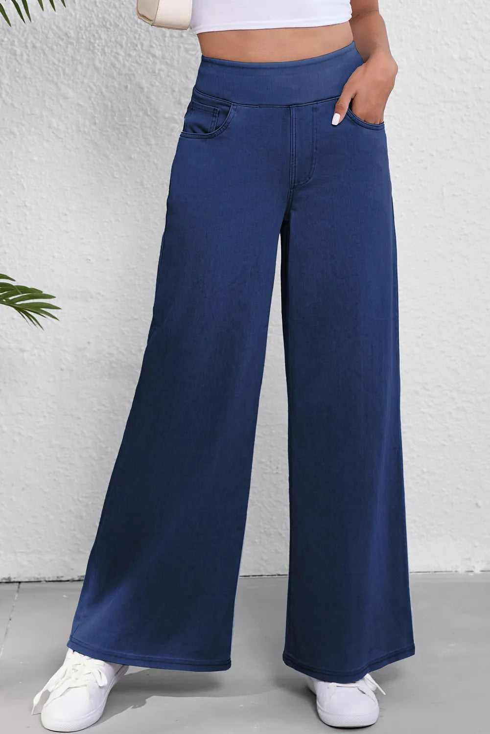 Wide Leg Jeans with Pockets – Trendsi | ClozArt