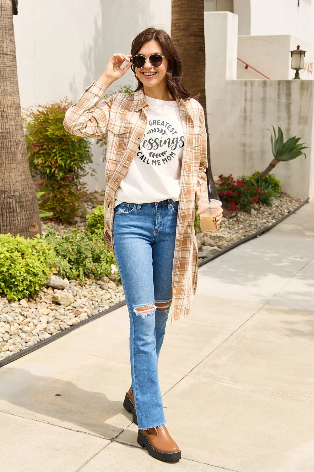 Simply Love Full Size MY GREATEST BLESSINGS CALL ME MOM Short Sleeve T-Shirt – Trendsi | ClozArt
