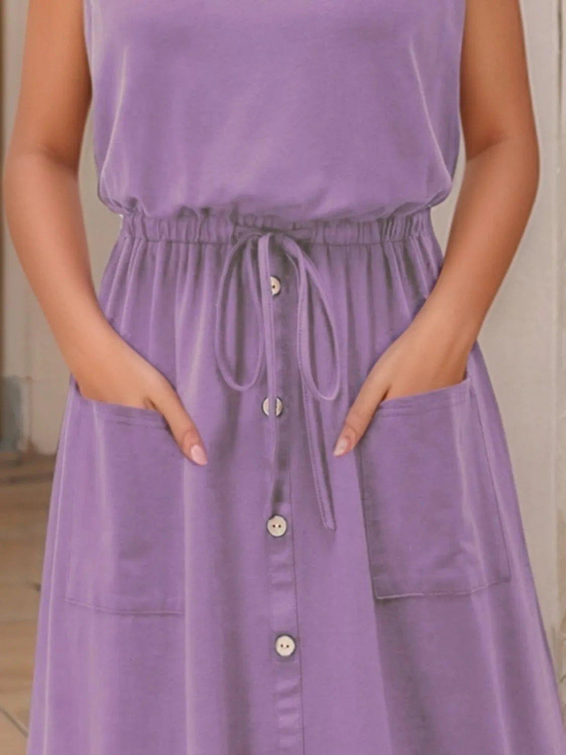 Full Size Round Neck Sleeveless Tank Dress Plus Size – Trendsi | ClozArt