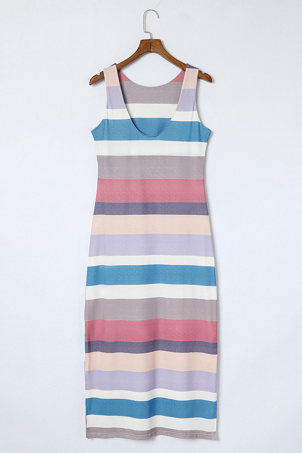 Striped Slit Sleeveless Maxi Dress – Trendsi | ClozArt
