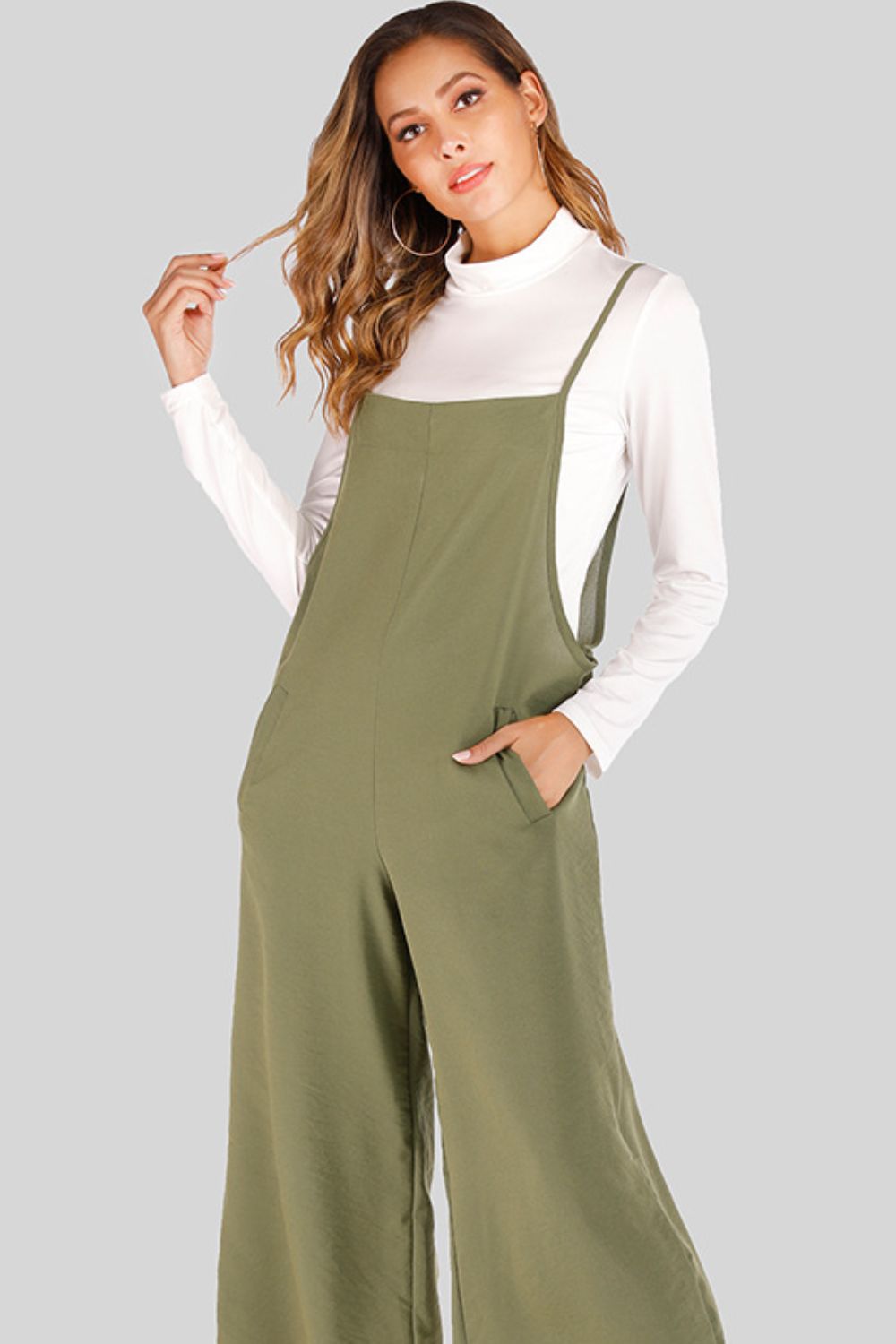 Full Size Cropped Wide Leg Overalls with Pockets – Trendsi | ClozArt