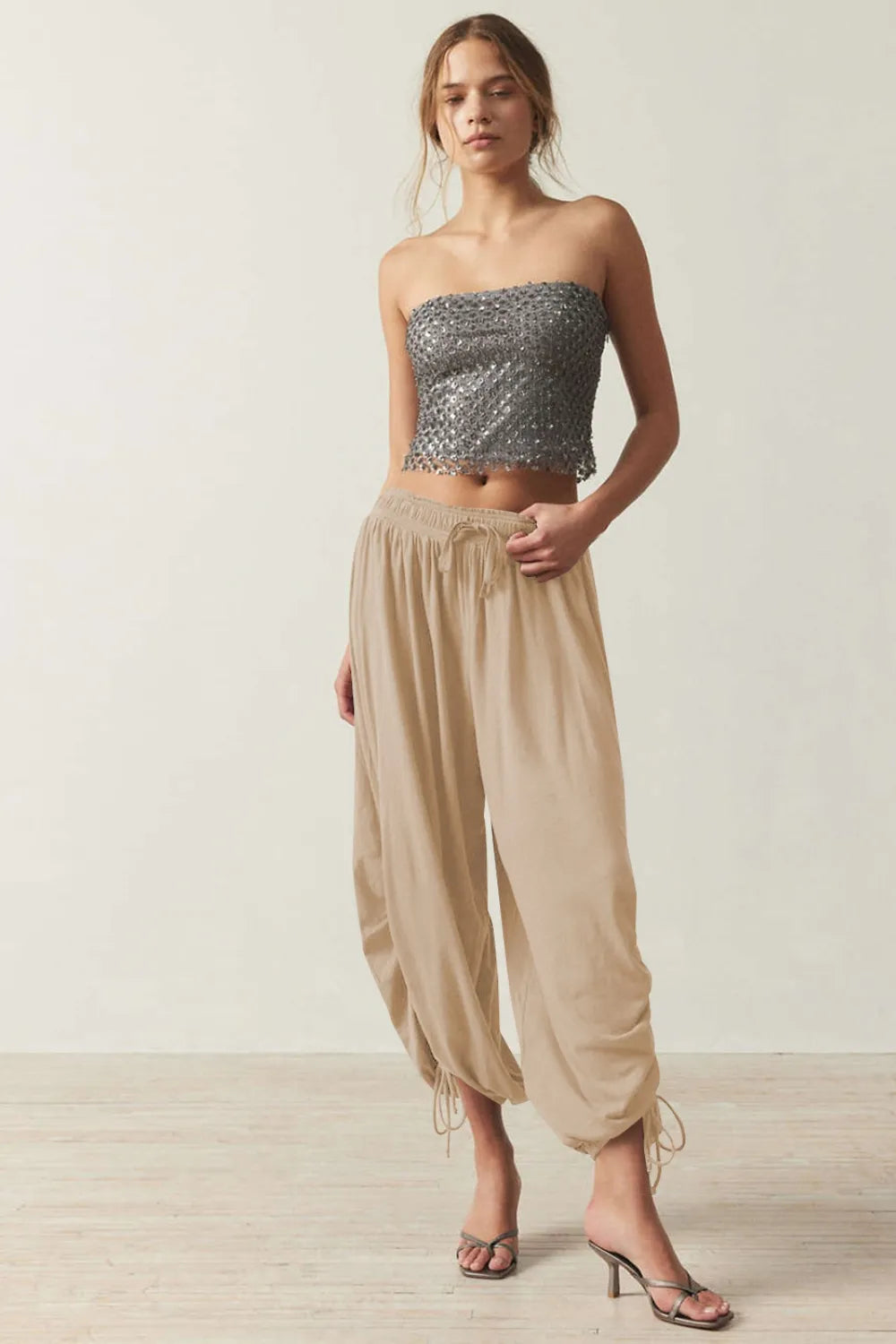Drawstring Ruched Pants – Trendsi | ClozArt