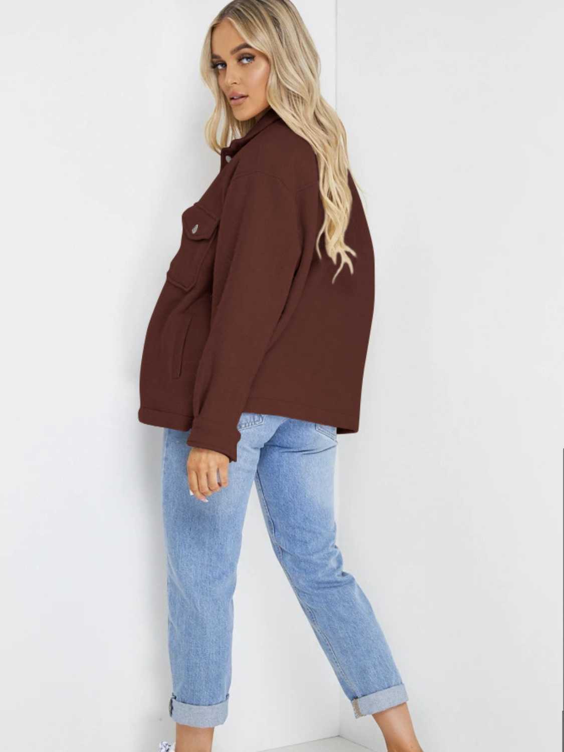 Button Down Denim Jacket – Trendsi | ClozArt