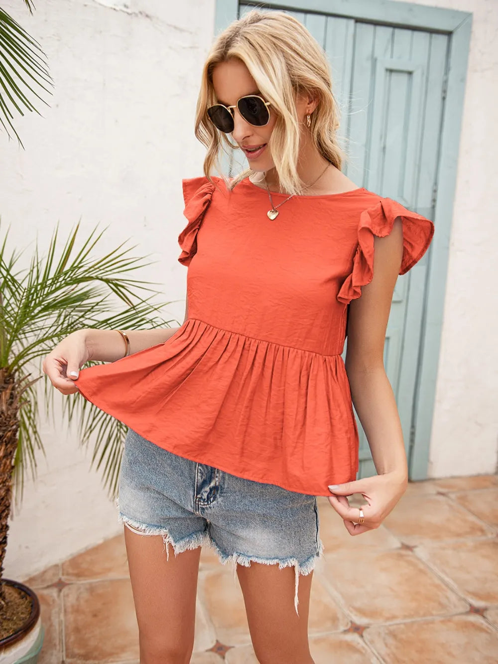 Ivy Lane Lace Detail Round Neck Peplum T-Shirt – Trendsi | ClozArt