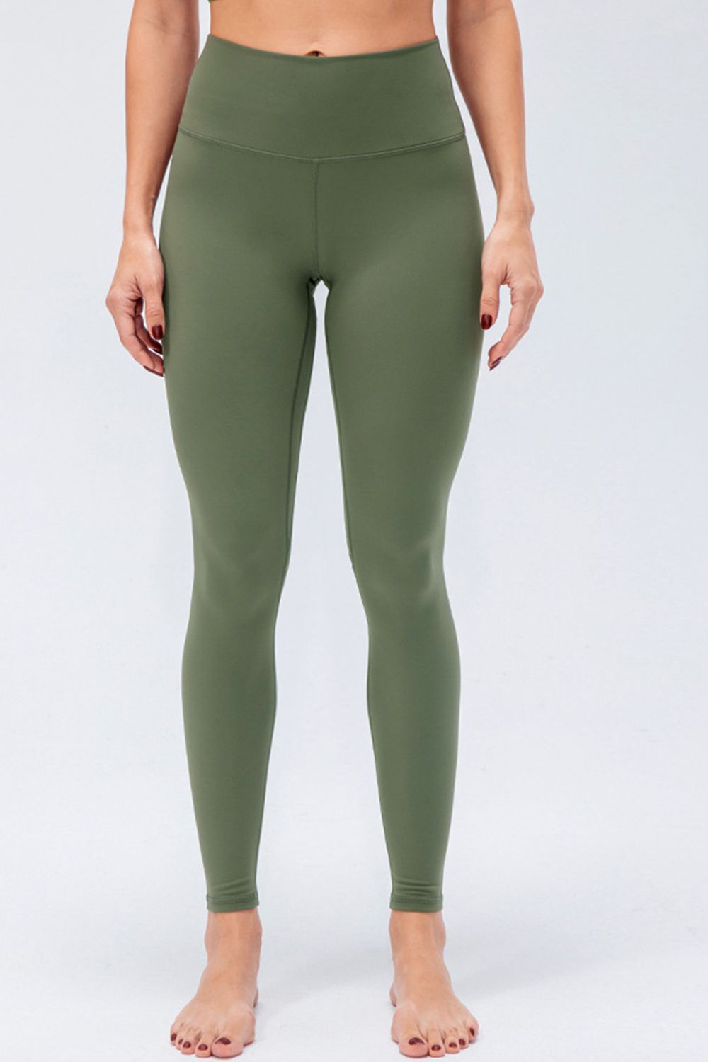 Wide Waistband Slim Fit Active Leggings – Trendsi | ClozArt