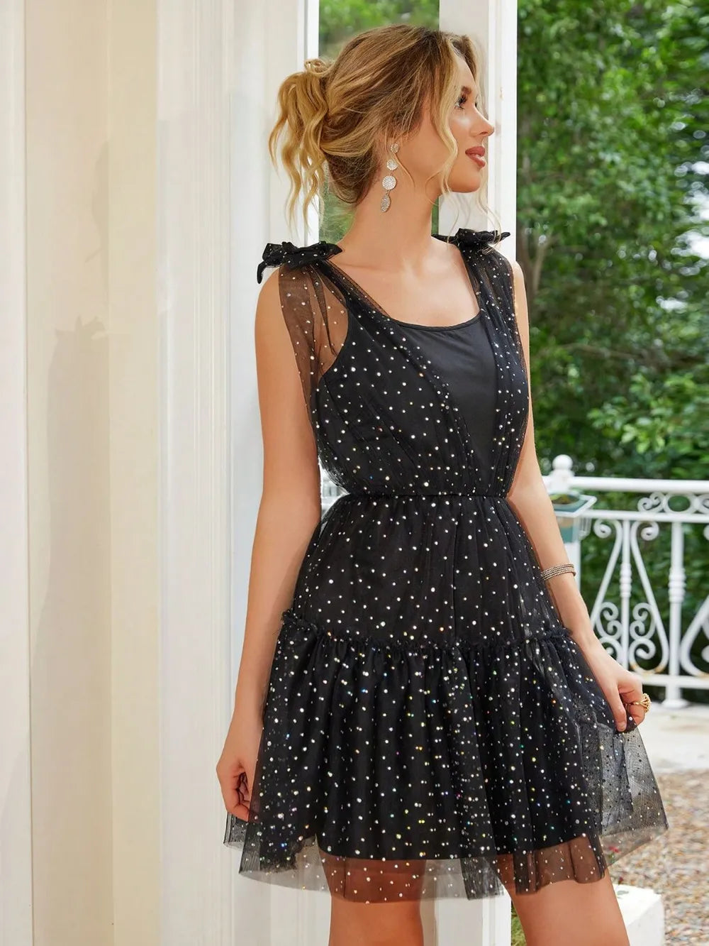 Tied Scoop Neck Mini Cami Dress – Trendsi | ClozArt