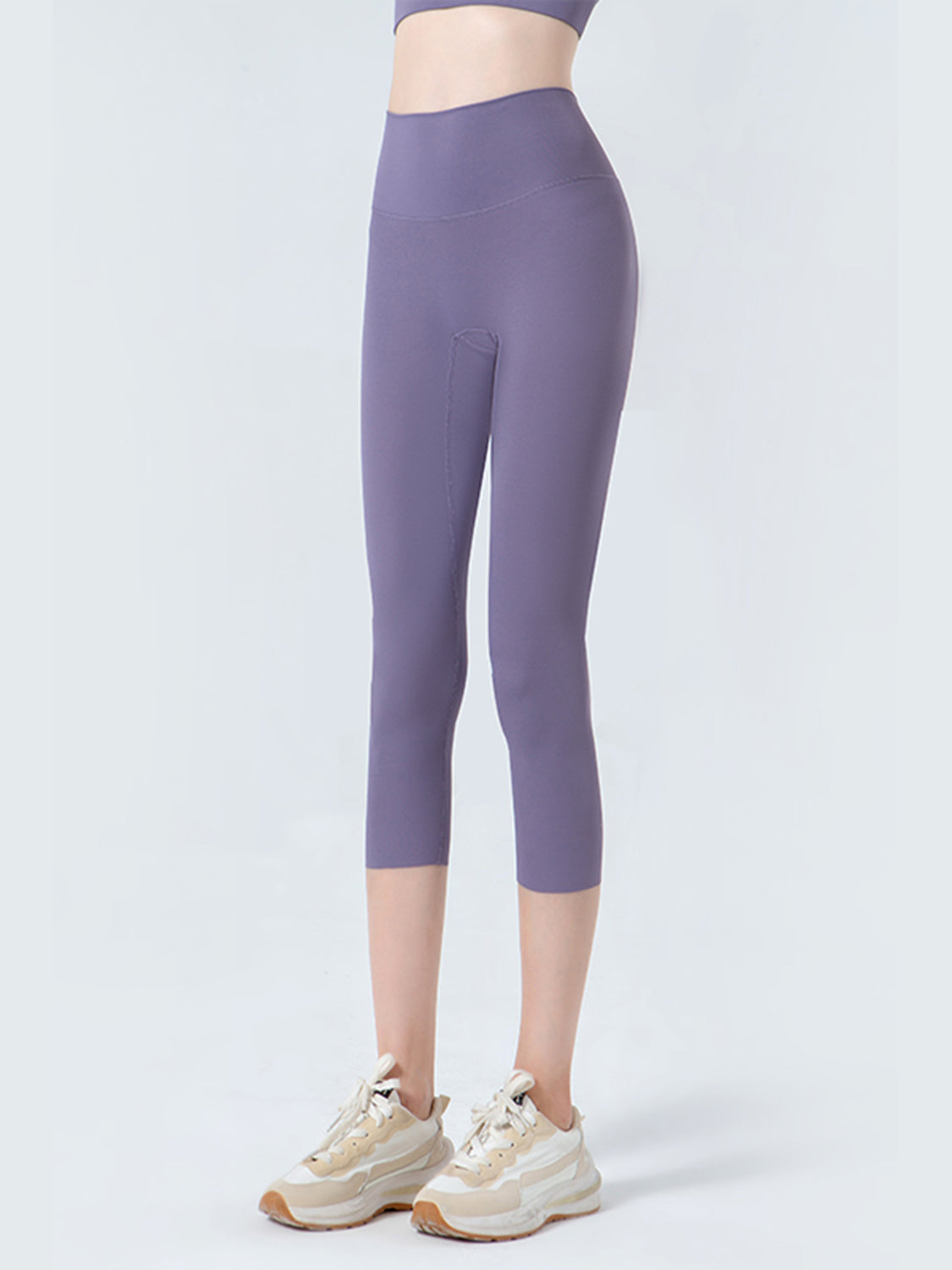 Wide Waistband Cropped Sports Leggings – Trendsi | ClozArt