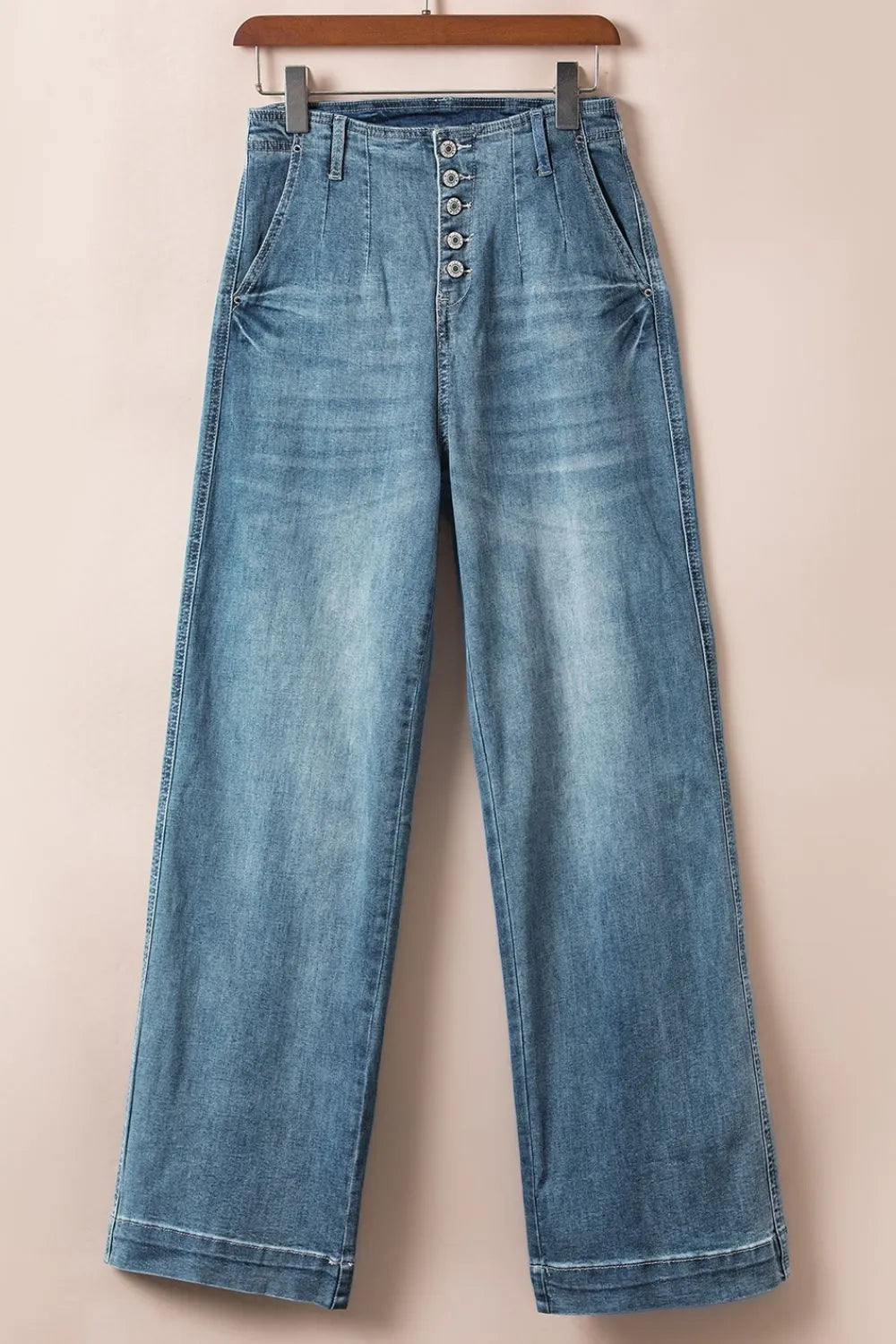 Button Fly High Waist Jeans – Trendsi | ClozArt