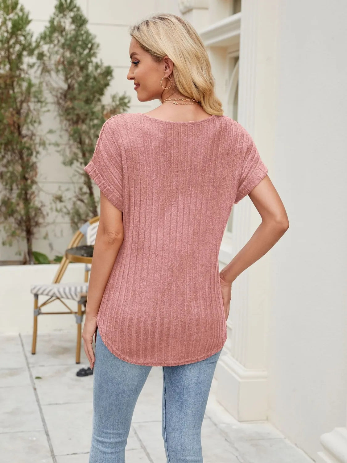 Round Neck Short Sleeve T-Shirt – Trendsi | ClozArt