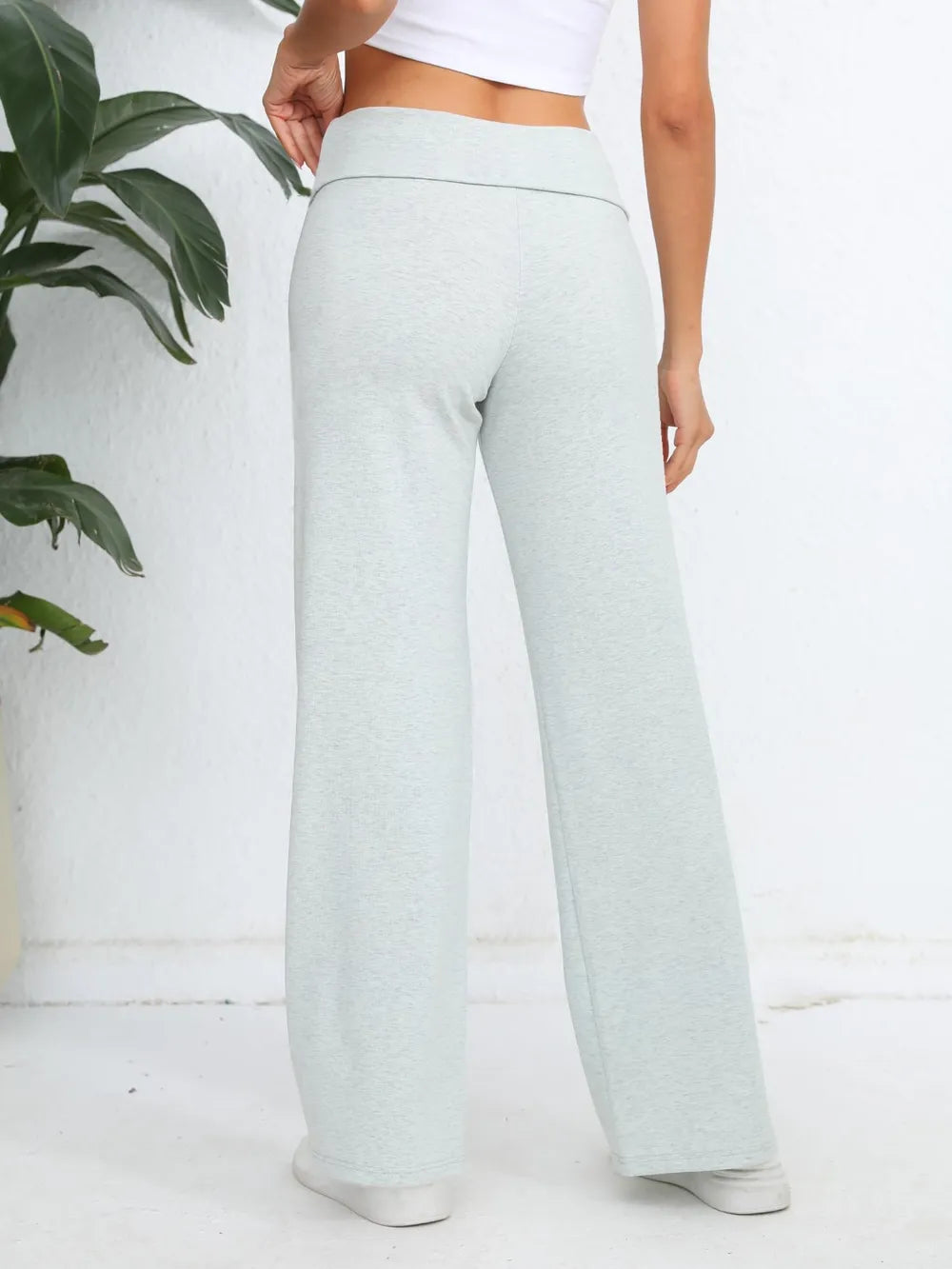 Elastic Waist Wide Leg Pants – Trendsi | ClozArt