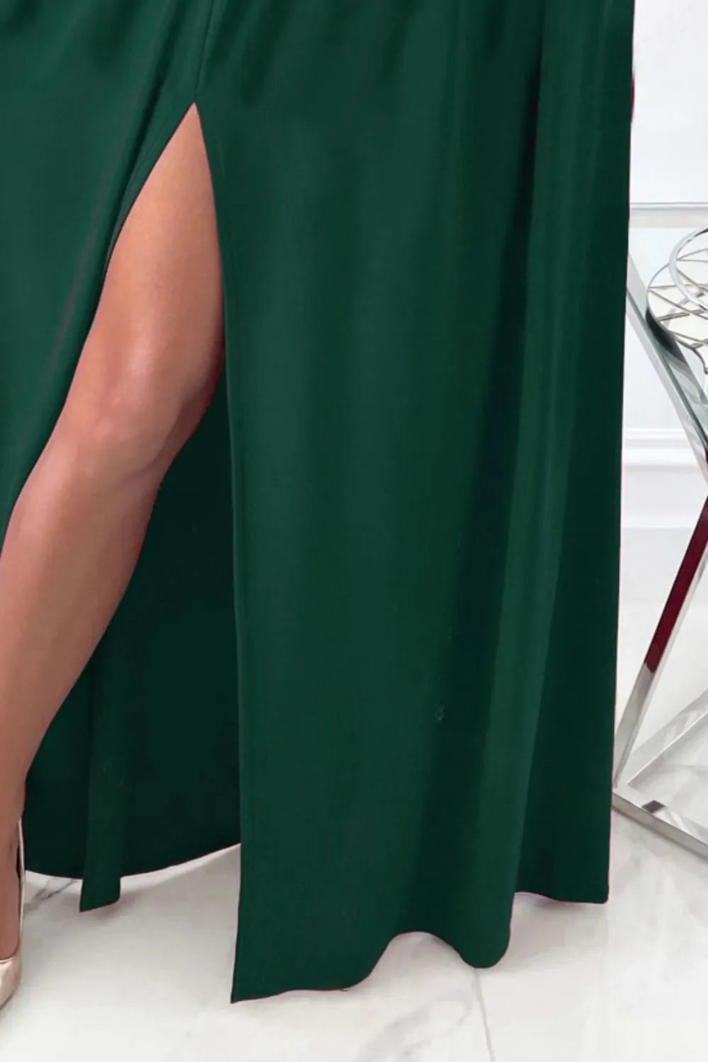 Slit Surplice Long Sleeve Maxi Dress – Trendsi | ClozArt