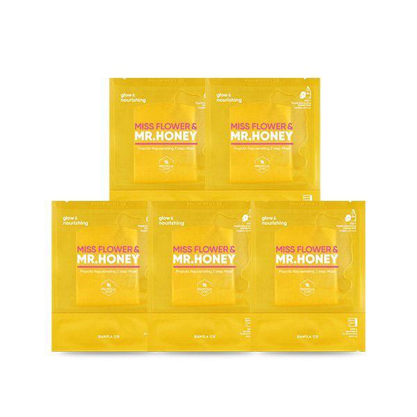 BANILA CO Miss Flower & Mr. Honey Propolis Rejuvenating 2 Step Mask 25ml+2mlX5ea – BANILA CO | ClozArt