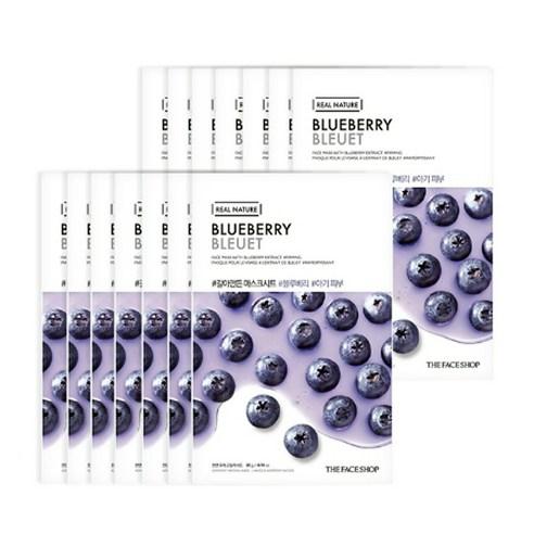 THE FACE SHOP REAL NATURE Face Mask #Blueberry (20g X 10ea) – THE FACE SHOP | ClozArt