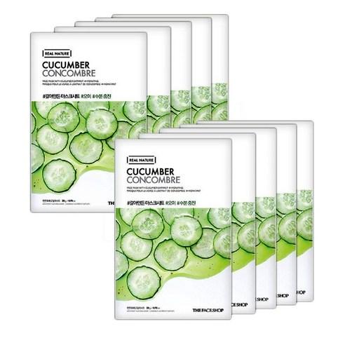 THE FACE SHOP REAL NATURE Face Mask #Cucumber (20g X 10ea) – THE FACE SHOP | ClozArt