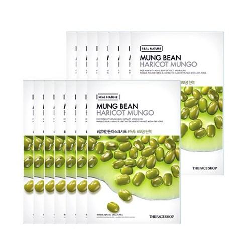 THE FACE SHOP REAL NATURE Face Mask #Mung Bean (20g X 10ea) – THE FACE SHOP | ClozArt