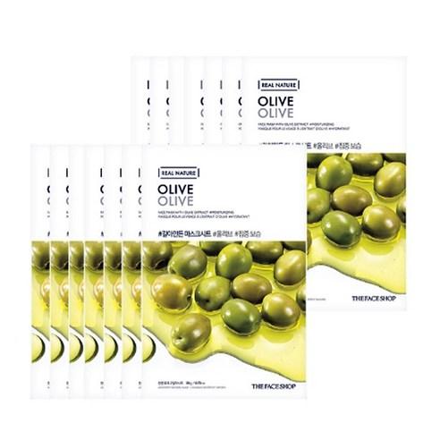 THE FACE SHOP REAL NATURE Face Mask #Olive (20g X 10ea) – THE FACE SHOP | ClozArt
