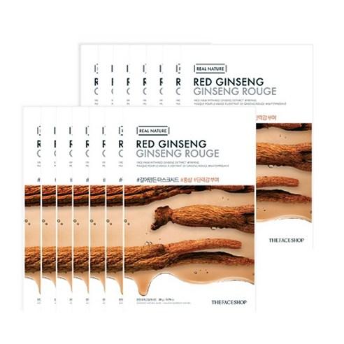 THE FACE SHOP REAL NATURE Face Mask #Red Ginseng (20g X 10ea) – THE FACE SHOP | ClozArt