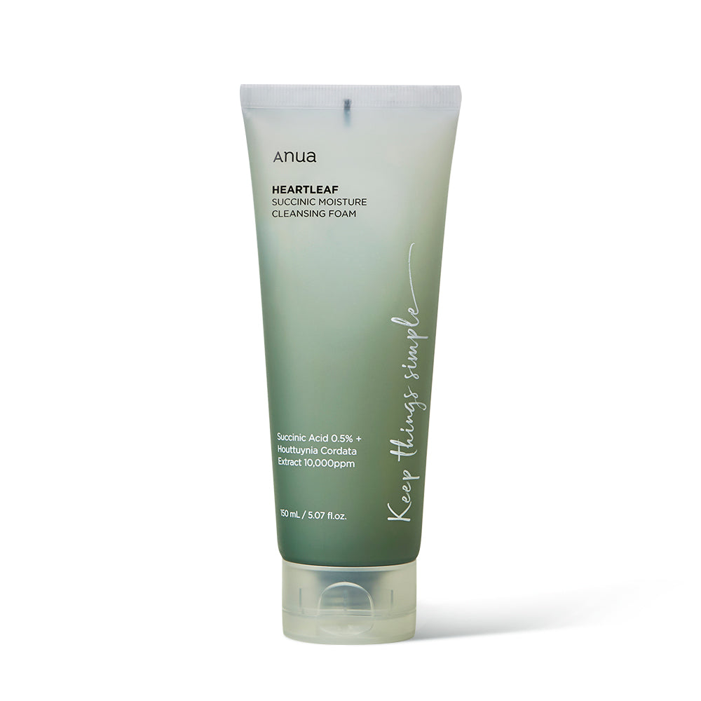Anua HEARTLEAF SUCCINIC MOISTURE CLEANSING FOAM 150ml – Anua | ClozArt